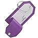Shacke Large Luggage Tags (2pcs) with Privacy Cover and Steel Loops (Purple)