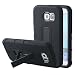 Samsung Galaxy S6 Case, MPERO IMPACT XS Series Dual Layered Tough Durable Shock Absorbing Textured Non Slip Silicone Reinforced Polycarbonate Hybrid Kickstand Case for Galaxy S6 [Perfect Fit & Precise Port Cut Outs] - Black