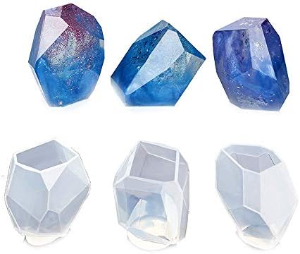 SEVEN HITECH Silicone Resin Kits Jewelry Casting Mould Tools for Epoxy Resin Jewelry Making Gemstone DIY Crafts 3 pcs