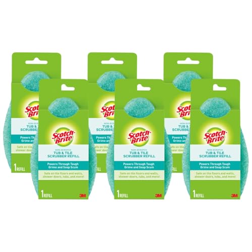 Scotch-Brite Almofadas de refil antiarranhões para banheiras e azulejos (pacote com 6)