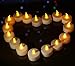 Tea Lights 24 Pack LED Flamless Candles 100H Battery Operated Tealights Warm Yellow Flickering Light for Wedding Party Diwail Halloween Decoration