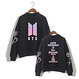Kpop BTS Jimin Suga V Rap Monster J-Hope High Neck Hoodie Sweatshirts Love Yourself