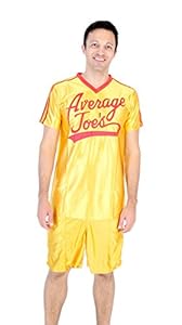 Dodgeball Average Joe's Adult Yellow Jersey Costume Set (Adult Medium)