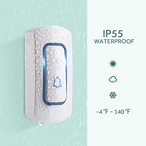 Wireless Doorbell Kit, NOVETE Door Bell Operating at Over 1300 Feet