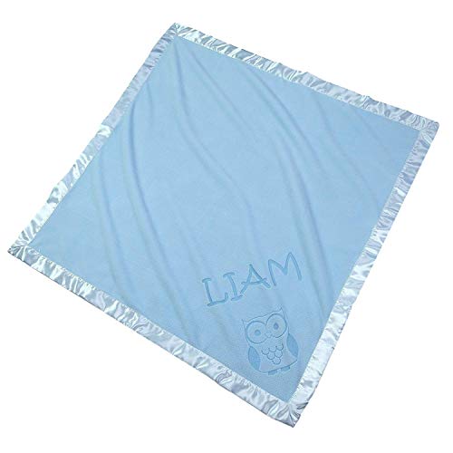 Custom Catch Personalized Owl Baby Blanket Gift for Boy Infant or