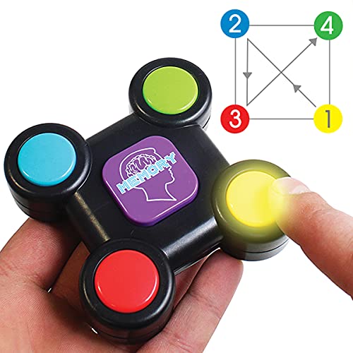 Rugged Racers Kids' Electronic Handheld Memory Training Game Light Up Brain Teaser, Pocket