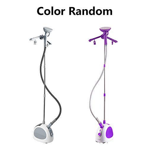 PowCube Garment Steamer,with Standing Hanger 1L Water Tank 2 Level Steam Adjustment,Color Random