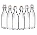 Set of 6-33.75 Oz Giara Glass Bottle with Stopper, Swing Top Bottles for Oil, Vinegar, Beverages, Beer, Water, Kombucha, Kefir, Soda, By California Home Goods