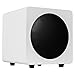Kanto sub8 Powered Subwoofer – 8” Paper Cone Driver — Powerful Bass Extension – Gloss White