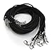 ALL in ONE 10pcs Faux Leather Suede Cord Necklace with Lobster Clasp Extended Chain (25