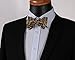 HISDERN Gold Bow Ties for Men Self Tie Paisley Mens Bow Tie and Pocket Square Set Classic Business Formal Tuxedo Men's Bowtie Handkerchief for Wedding Party