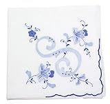 Cotton Handkerchief with Vintage-Style Monogram