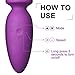 Mini Wand Massager,Fovel Wireless Cordless Portable Small Size Handheld Powerful Massage for Back Neck Shoulder Silent Waterproof USB Chargeable,Purple ...