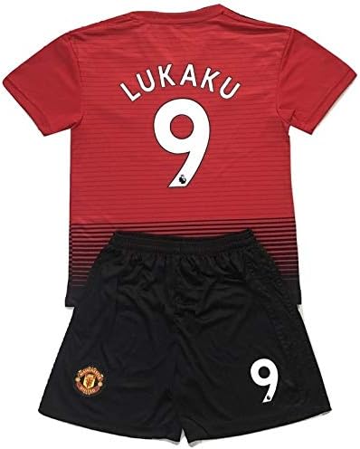 Gadzhinski2017 Lukaku #9 Manchester United 2018-2019 Kids/Youths Home Soccer Jersey & Shorts
