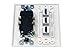 RiteAV - 15 Amp Power Outlet 3 Port HDMI Decorative Wall Plate - White