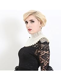 Fina Fashion hecho a mano con abalorio babero collar de perlas cuello vestido de mujer egipcio Gargantilla accesorios