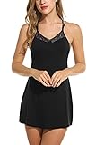 Avidlove Women Sexy Lingerie Back Cross Babydoll Halter Nightwear Flawless Chemise