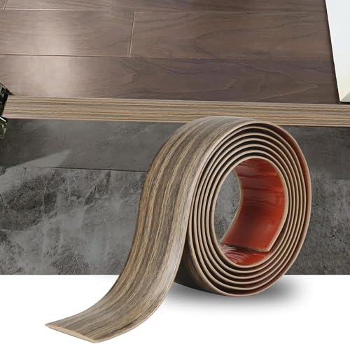 9M Flacher Bodenübergangsleiste Selbstklebender Übergangprofil Türschwellen-Übergangsvinyl Laminat-Bodenbelagsleisten Bodentrennstreifen Fußböden Abde