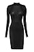 Beautyart Women Fashion Bandage Bodycon Dress Sexy Club Dress Party Midi Dress Vestidos, Black, Small