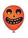 Halloween Balloons 50 Pack - Partay Pumpkin Halloween Scary Cute Decor for Halloween Parties and Party Favors - Orange and White Funny Faces Balloons