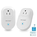 Wifi Plug NEW Model Orvibo Smart Outlet Socket Wireless Remote Control Your Devices Works with Alexa White with Timing Function (Two Pack-S25US)