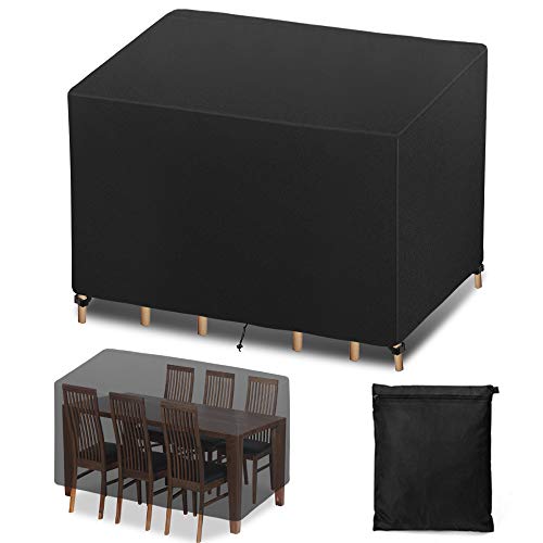 Molbory Abdeckung für Gartenmöbel, 420D Oxford Abdeckhaube Möbelsets mit Zugkordel, Wasserdicht, Winddicht, UV-beständig Abdeckplane für Gartenmöbel Sets Sofa Abdeckung Gartenmöbel (200 x 160 x 70cm)
