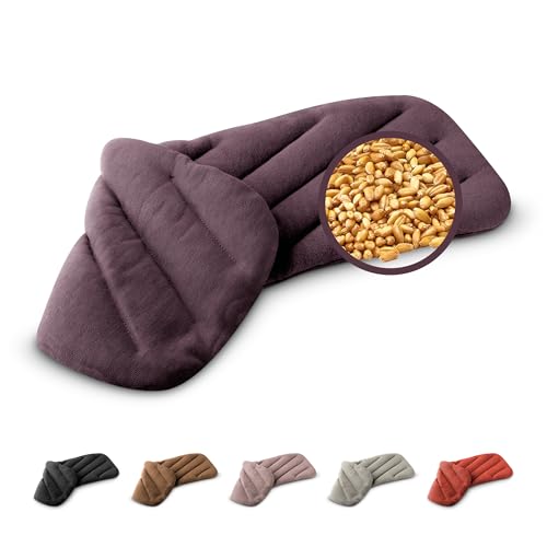 41hcC2v42zL Leschi Xxl Körnerkissen Für Mikrowelle (50X20 Cm), 100% Bio Baumwolle Und Bio Weizen, 8 Kammer Wärmekissen, Lila, Anschmiegsames Getreidekissen Ideal Als Wärmespender Für Bauch Rücken Nacken Schulter
