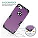 LONTECT for iPhone 8 Case, iPhone 7 Case Hybrid Heavy Duty Shockproof Full-Body Protective Case with Dual Layer [Hard PC+ Soft Silicone] Impact Protection for Apple iPhone 8/iPhone 7, Purple/Black