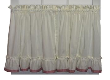 Amazon Com Lucy Country Style Ruffle Tiers Curtains Pair 86 Inch