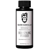 Slick Gorilla Hair Styling Powder for Men, Texture Powder 0.70 oz (20g) | Matte texturizing powder for volume, root lift, no shine and lightweight hold