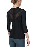 IntelliSkin Women's Foundation 3/4 Sleeve Tee (Small, Black)