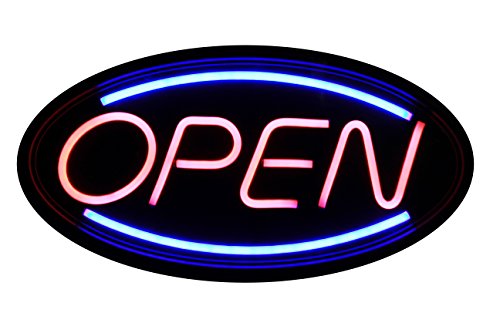 LED NEON Sign OPEN, advertisement board Electric Display Sign, Two Modes Flashing & Steady light, for business, walls, window, shop, bar, hotel (NEON-N201)