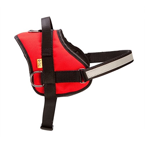 Dingo Dog Harness Handmade Reflective STRONG Modern Handle on the Back Sport Type Red 12947