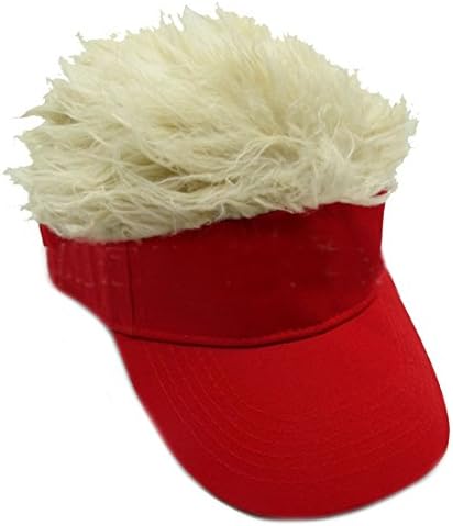 Lerben Funny Sun Visor Cap Wig Peaked Hat Adjustable Baseball Cap