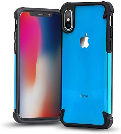 Shock-proof iPhone X Case Feather-Light Rugged [Translucent Blue] Military Drop Tested iPhone Case