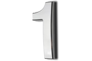 4 Inch Mailbox Numbers 1, Door Address Number Stickers 0-9 for House/Apartment/Floor, Bronze/Silver, by Hopewan. (1, Silver)