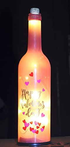 Lilone Glass LED Wine Bottle - Pink, Standard 6 Lilone Glass LED Wine Bottle - Pink, Standard - Image 6