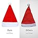 【1 Pcs】SHareconn Personalized Santa Hats for Adults- Add Your Name, Big Xmas Holiday Hat with Velvet and Comfort Liner for Adults Party New Year Christmas Day, Red