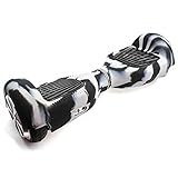 Silicone Case Cover for Smart Two Wheels Self Balancing Electric Scooters - Balance Board Protector Accessories for 6.5 Inch Hover Board Camouflage Black + White
