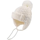 Winter Kids Beanie Hat Baby Knitted Hats Fleece Earflap Beanie Windproof Warm Toddler Beanies Boys Girls 0-8 Years