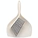 LandHope Dustpan and Brush Set for House Floor Sofa Office Desk Cleaning Ergonomic Brush Design (White)