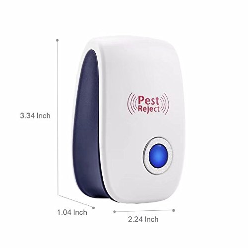 Ultrasonic Pest Repeller - Electronic Pest Control Plug-in Repellent for Mosquitoes, Mice, Ants, Roaches, Spiders, Bugs, Flies, Insects, Rodents - Human & Pets safe R4J 4 Pack