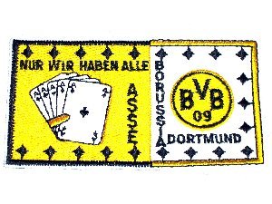BVB Aufnäher Borussia Dortmund Aufnäher Nur wir haben alle Asse