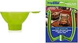 Freezer Bag Holder Stand with Wide Mouth Canning Funnel Bag Well Baggie Baggy Rack Holder Bundle