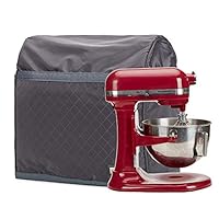 HOMEST Stand Mixer Quilted Dust Cover with Pockets Compatible with KitchenAid Tilt Head 4.5-5 Quart, Grey (Patent Pending)