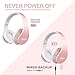 Bluetooth Wireless Over-ear Stereo Headphones, Fetta 4 in 1 Upgrade Bluetooth Foldable Headsets with Micro Support SD/TF Card (Upgrade Rose Gold)