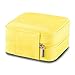Vlando Small Travel Jewelry Box Organizer - Faux Leather Storage Case for Rings Earrings Necklace - Best Gifts Choice for Girls Women (Yellow)
