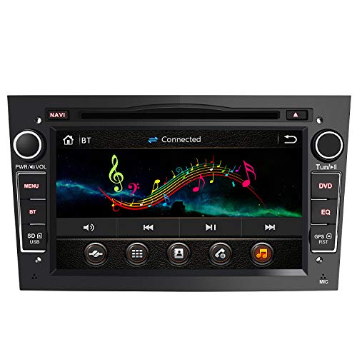 Radio-Coche-7-Pulgadas-con-Pantalla-Tctil-2-DIN-para-Opel-Opel-Autoradio-con-BluetoothGPSFMRDSCD-DVDUSBSD-Apoyo-Mandos-Volante-Mirrorlink-y-Aparcacimiento-Negra
