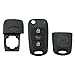 NEVERLAND 3 Buttons Remote Flip Entry Key Fob Case Shell Uncut Blank Blade for KIA Soul 2010-2011 2012 2013
