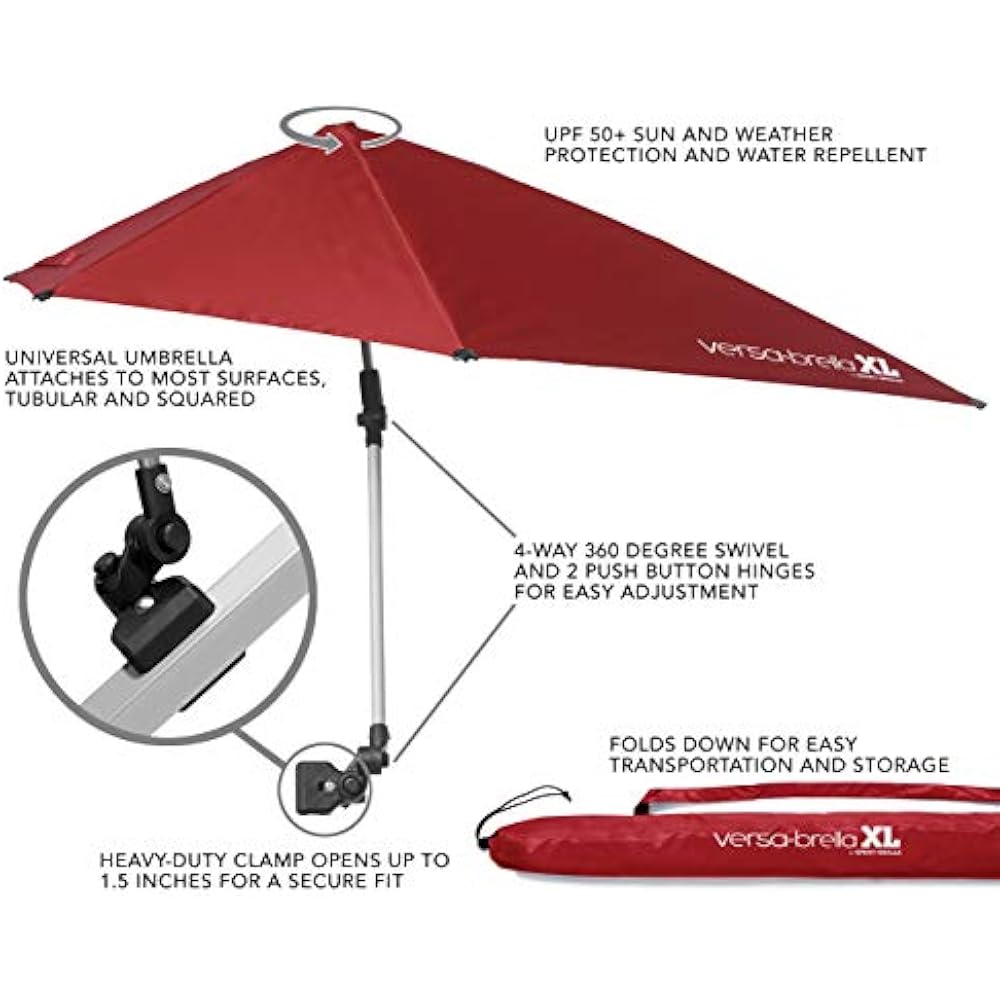 SportBrella VersaBrella SPF 50+ Adjustable Umbrella with Universal